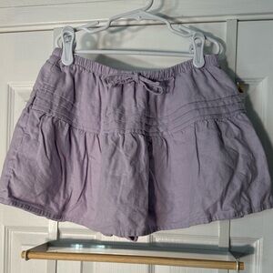 Hollister Linen-Blend Mini Skort